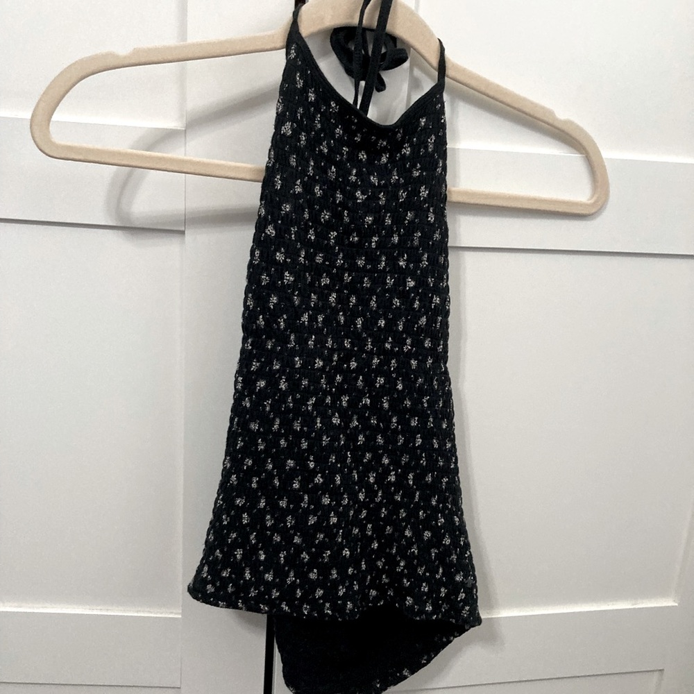American Eagle Black High Neck Tanktop